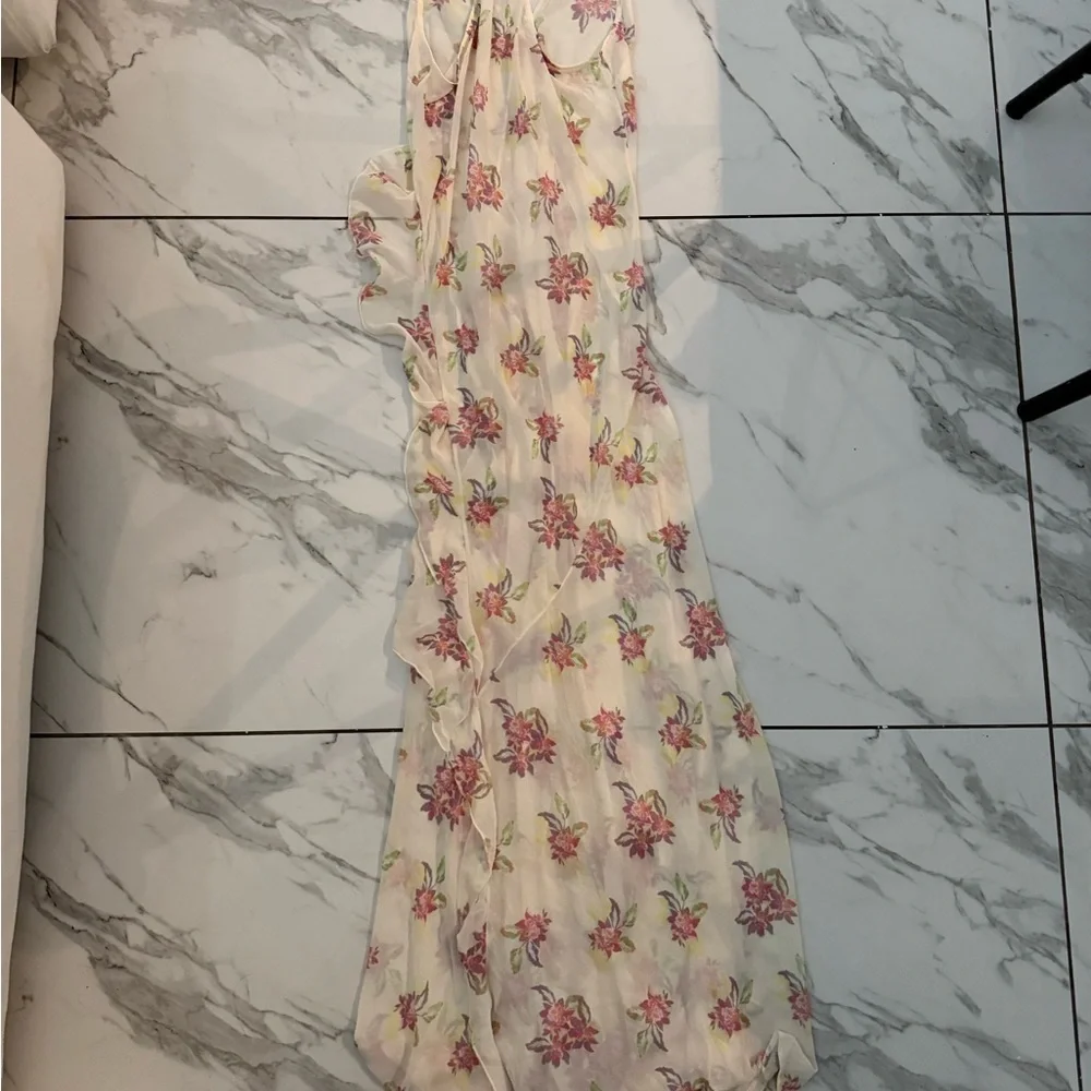 Free People Cream Sleeveless V-Neck Maxi Sundress - Picture 9 of 10